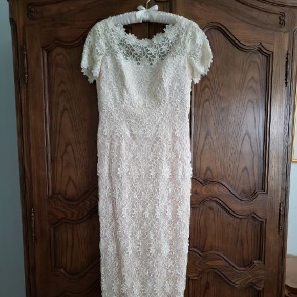 Ivory applique dress